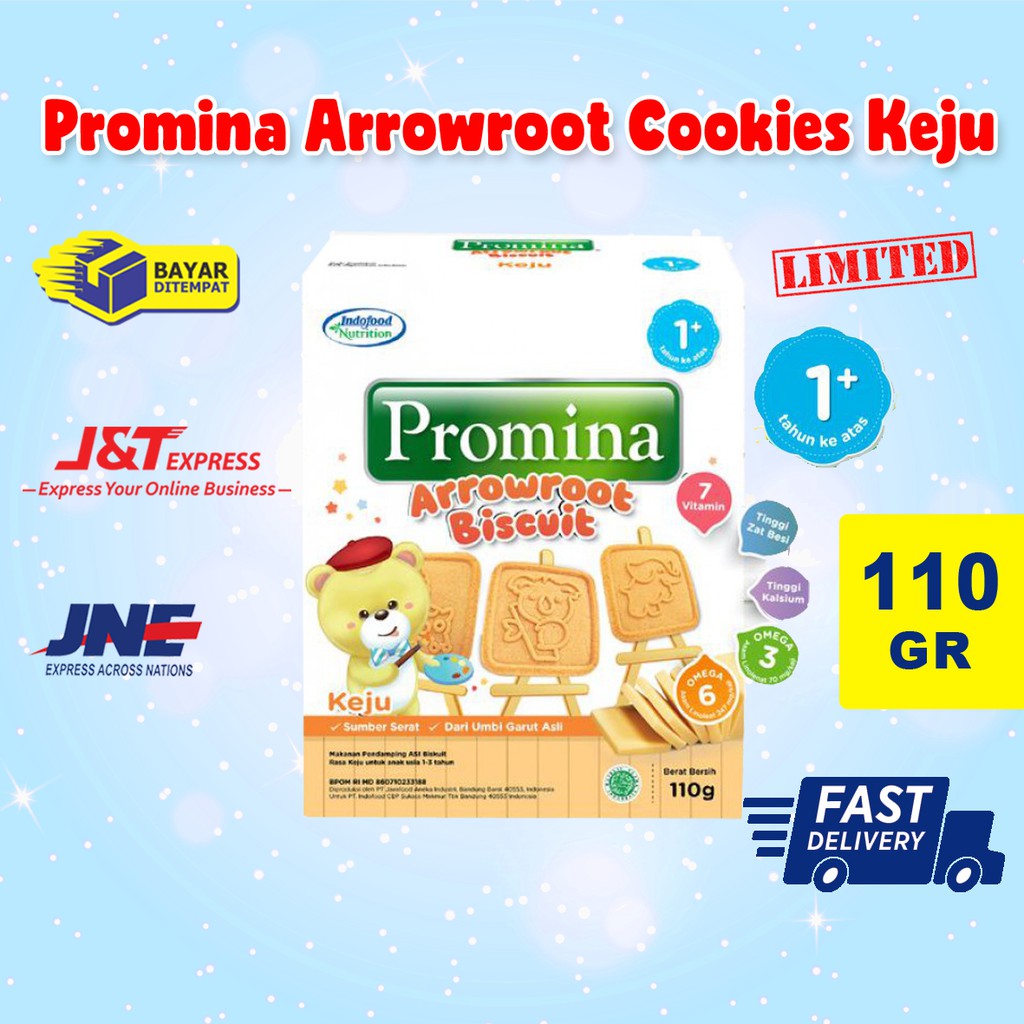 Promina Arrowroot Cookies Keju - Biskuit Bayi