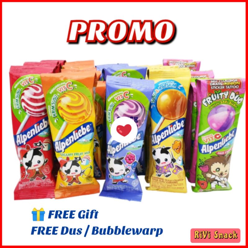 BIJIAN PERMEN ALPENLIEBE LOLLIPOP MILK COKLAT SUSU / BINGKISAN ULTAH