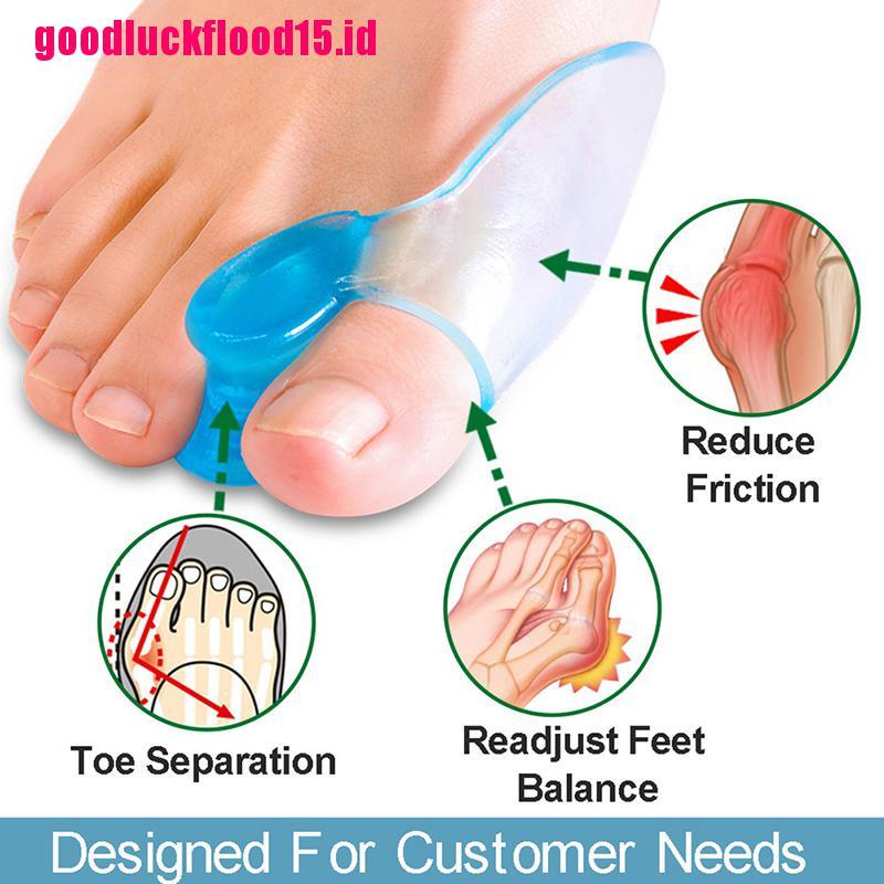 {LUCKID}1 Pair Silicone Gel Bunion Toe Corrector Orthotics Straightener Separator Pain