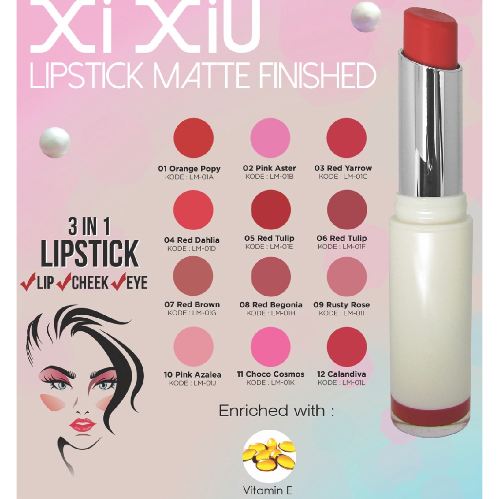 Xi Xiu 3in1 Lipstick Matte Finished 3,8gr