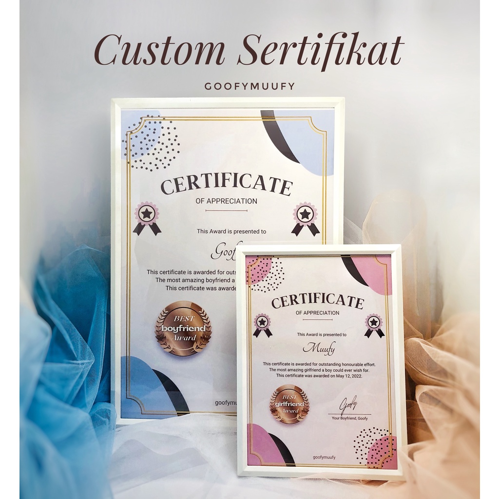 [Goofymuufy] CUSTOM CERTIFICATE |Best Boyfriend/Girlfriend Award