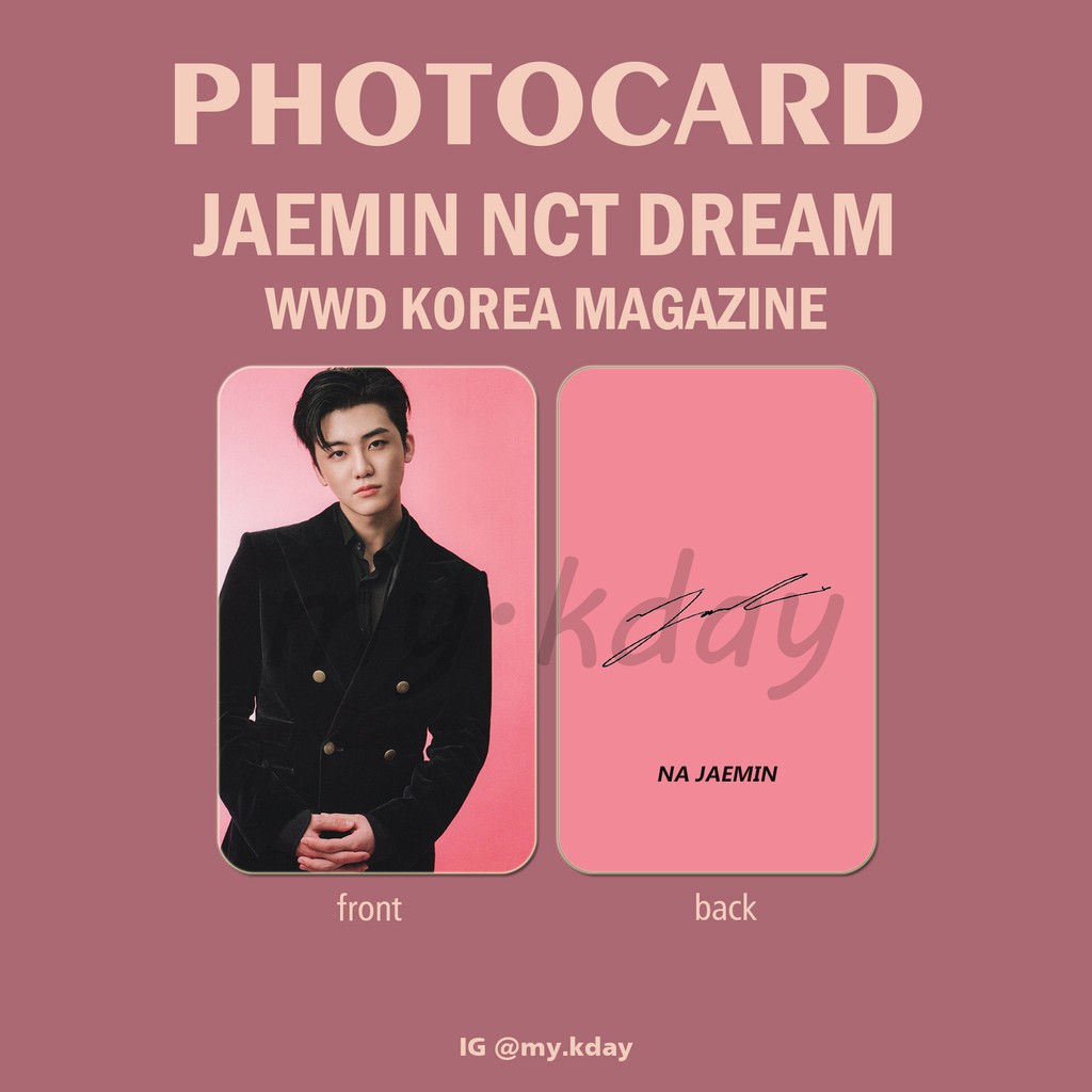 PC-0705, Unofficial Photocard Jaemin NCT Dream WWD Magazine 2 sisi
