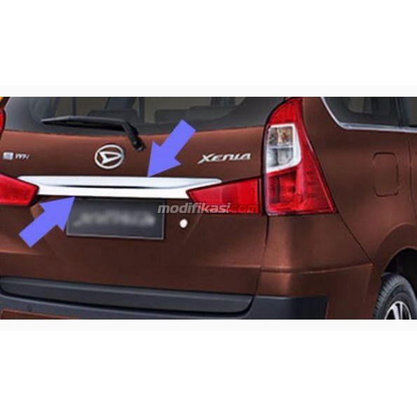Bagasi Avanza Xenia Chrome Trunk Lid Bagasi Belakang Facelift 2015 sampai 2018
