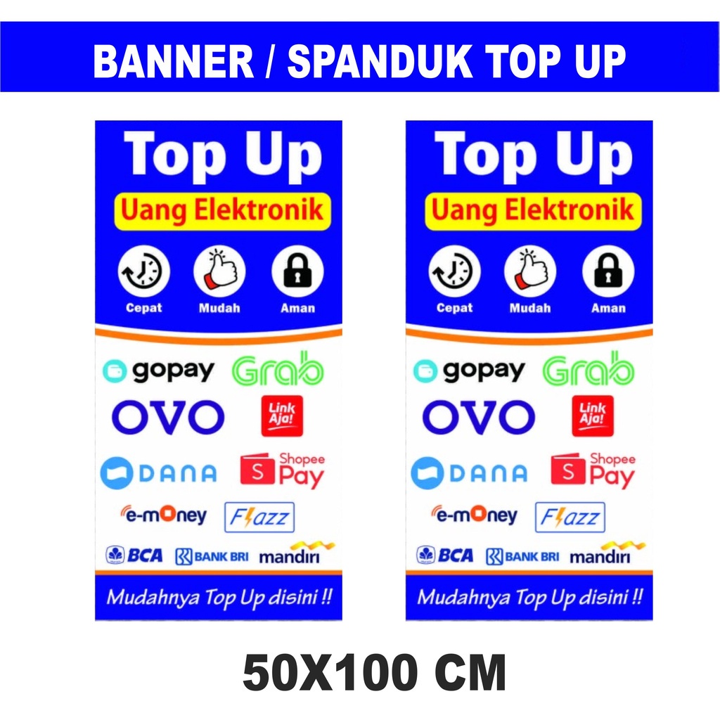 Banner mini Top up - 50x100cm - Free Edit