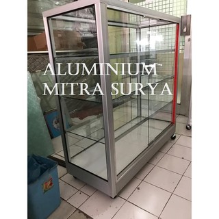  Etalase  Kaca Rak  Kaca Lemari Kaca Aluminium Dagang Konter  