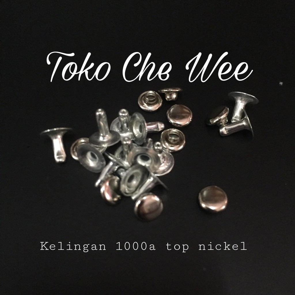 Paku centang 6mm kelingan 1000a top nickel rivet (2000 set)