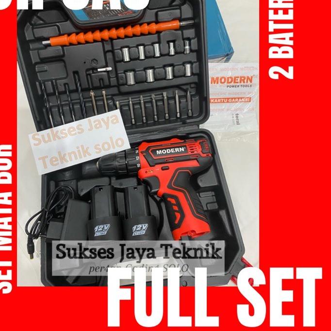 Paling DicariSR-1273Bor cas murah SET modern bor baterai koper mesin bor cordless drill baterai co