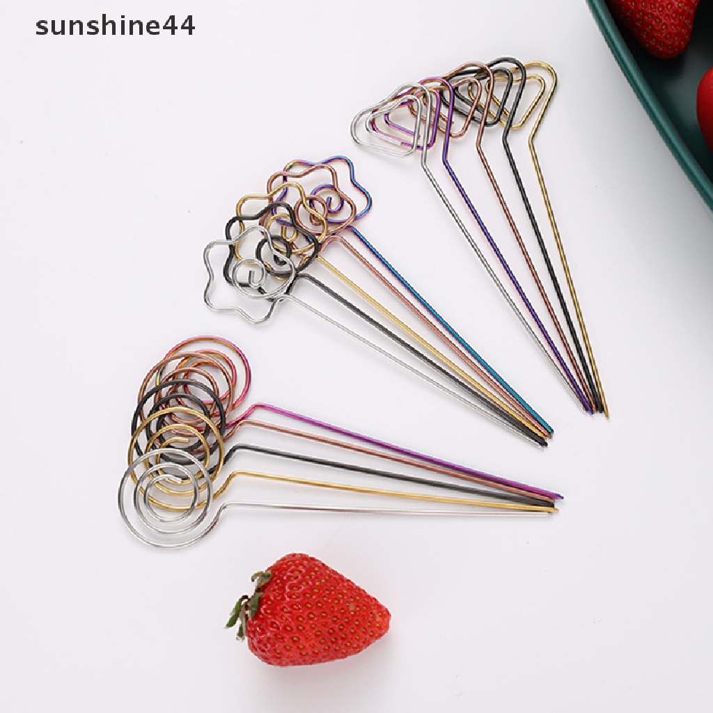 Sunshine 304 Garpu Buah Bahan Stainless Steel Dapat Dipakai Ulang