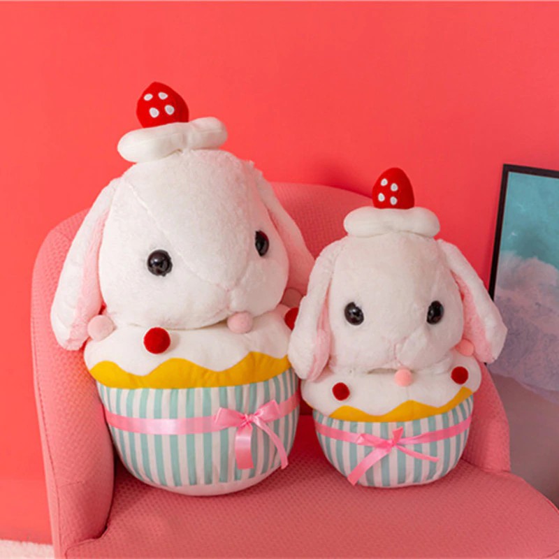 Cute Simulation Animal Doll Rabbit Plush Sleeping Stuffed Toy Kids Gift Decor