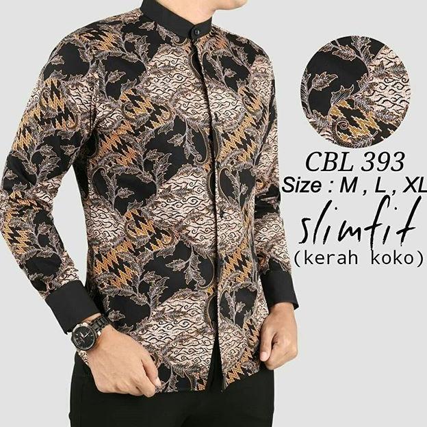 Kemeja Batik Pria Slim Fit / Baju Batik Koko Slim Fit Cbl393