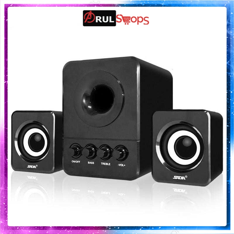 SADA D-203 Speaker Stereo 2.1 with Subwoofer &amp; USB Power