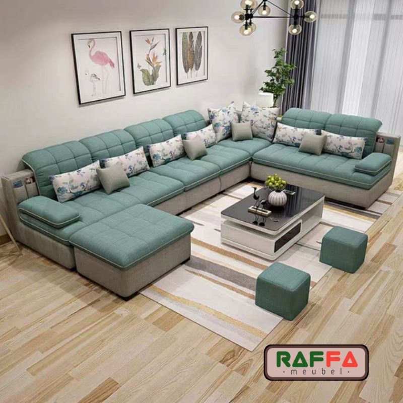 U59 RAFFA MEUBEL - Kursi Sofa - Sofa Leter U Best Grade A - Kursi Tamu Sofa - Sofa Ruang Tamu