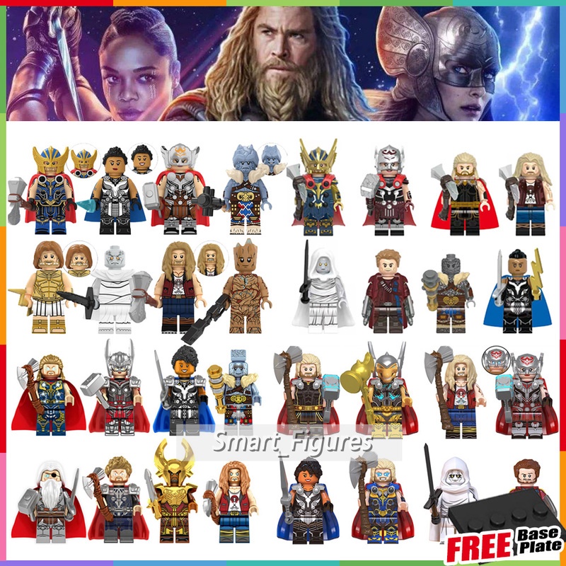 Marvel Mainan Action Figure Minifigures Thor 4 Janester Zeus Korg Valkyrie Heimdall Star Lord Untuk Koleksi