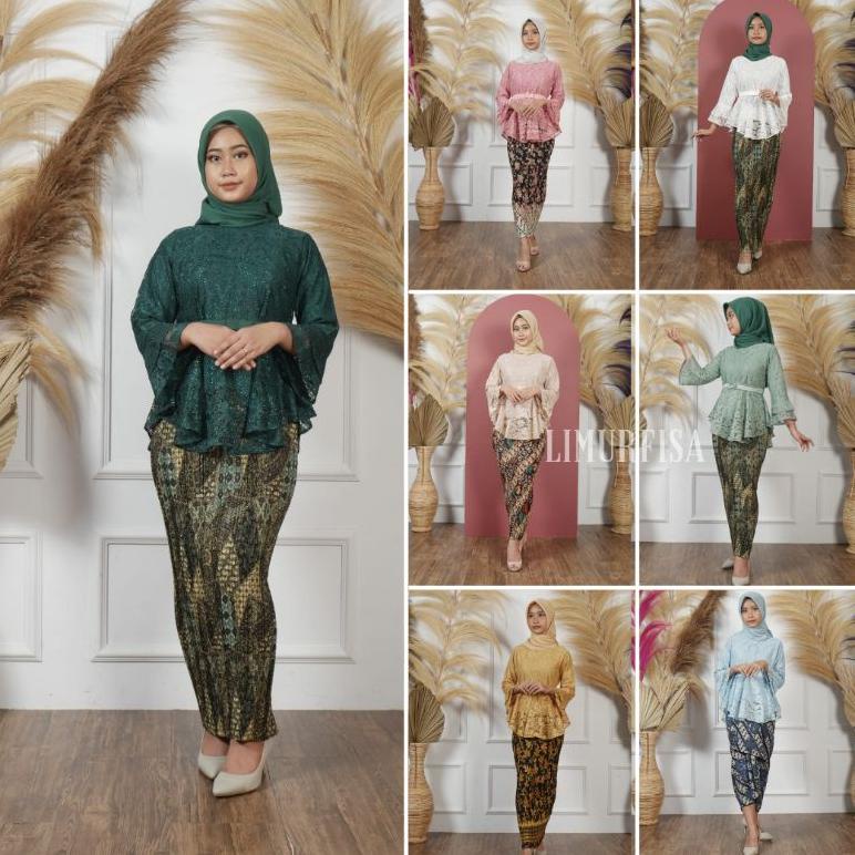 [ PART 2 ] kebaya modern brukat Rinjani harga paling murah bahan tidak panas Atasan Kebaya Brokat / 