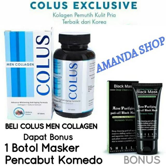 Colus Men Collagen Pemutih Kulit Badan Colus Colagen Obat Memutihkan Kulit Tubuh Penghilang Jerawat