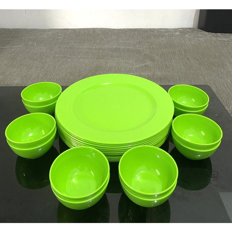 Piring makan ceper 10inch semi melamin 1 lusin=12pcs