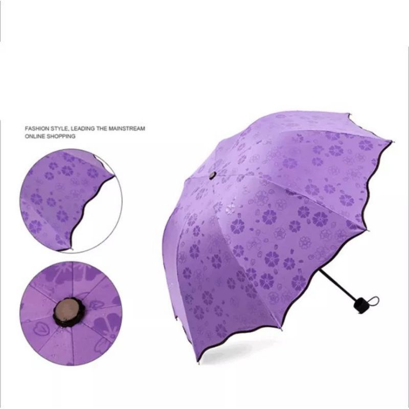 Payung Lipat 3D 3 Dimensi Timbul Motif Anti UV Magic Umbrella Payung Ajaib