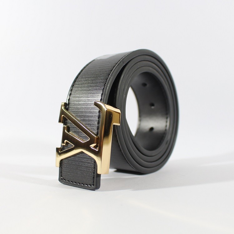 GESPER IKAT PINGGANG PRIA IMPORT - LOUIS VUITTON LV 105 GOLD BLACK