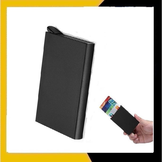 

{{{{}}] Rhodey Dompet Kartu Slim Slider Aluminium Black