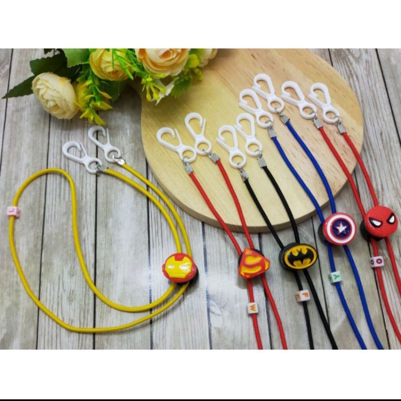 Strap MaskerSuper Hero Premium Series Strap Masker Anak Cewek Cowok Strap Masker Tali Elastis Strapm