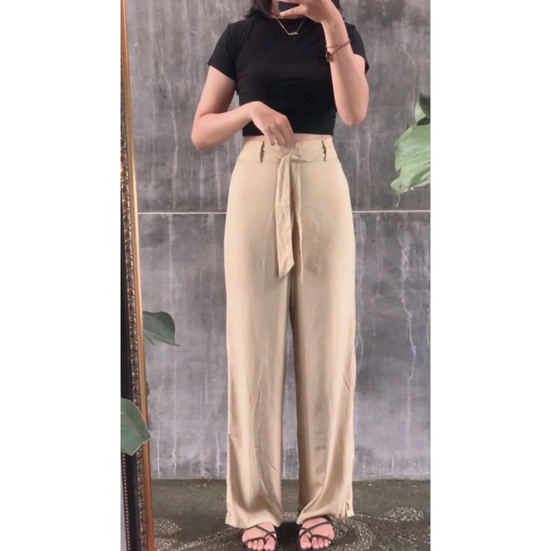 Moura Pants // celana kulot rayon tali highwaist