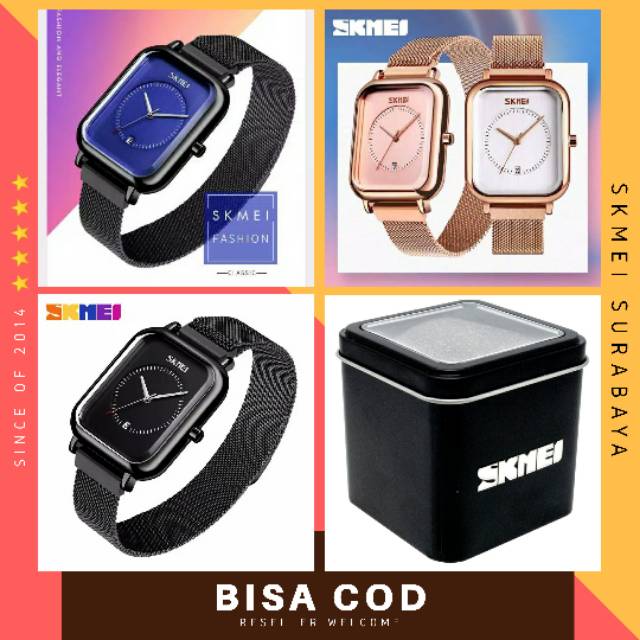 SKMEI 9207 JAM TANGAN WANITA ORIGINAL ANTI AIR RANTAI MAGNET FASHION SURABAYA