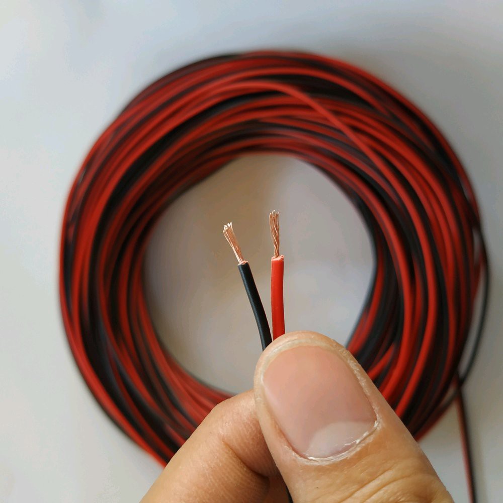 100M Kabel nyz isi kawat 2x12 perROL kabel merah hitam tweeter audio cord sinar speaker