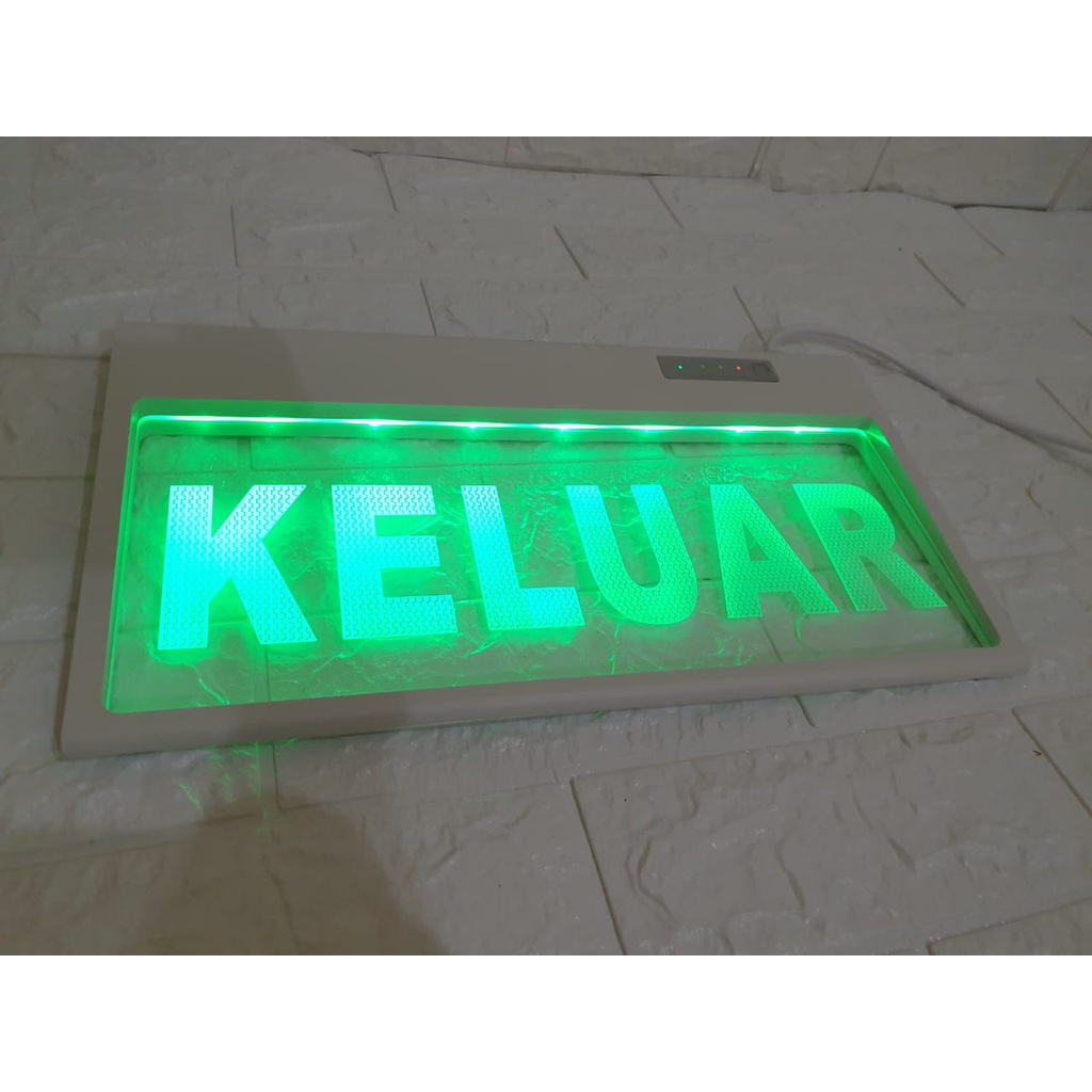 LAMPU EXIT LED ACRYLIC / LAMPU DARURAT / EMERGENCY EXIT / SIGN LAMP LAMPU EXIT NO SMOKING KACA / AKRILIK HIGH QUALITY