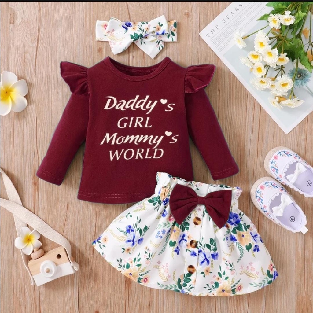 setelan rok anak perempuan Jeslyn 2-6thn / set rok anak perempuan / stelan rok anak perempuan / sete