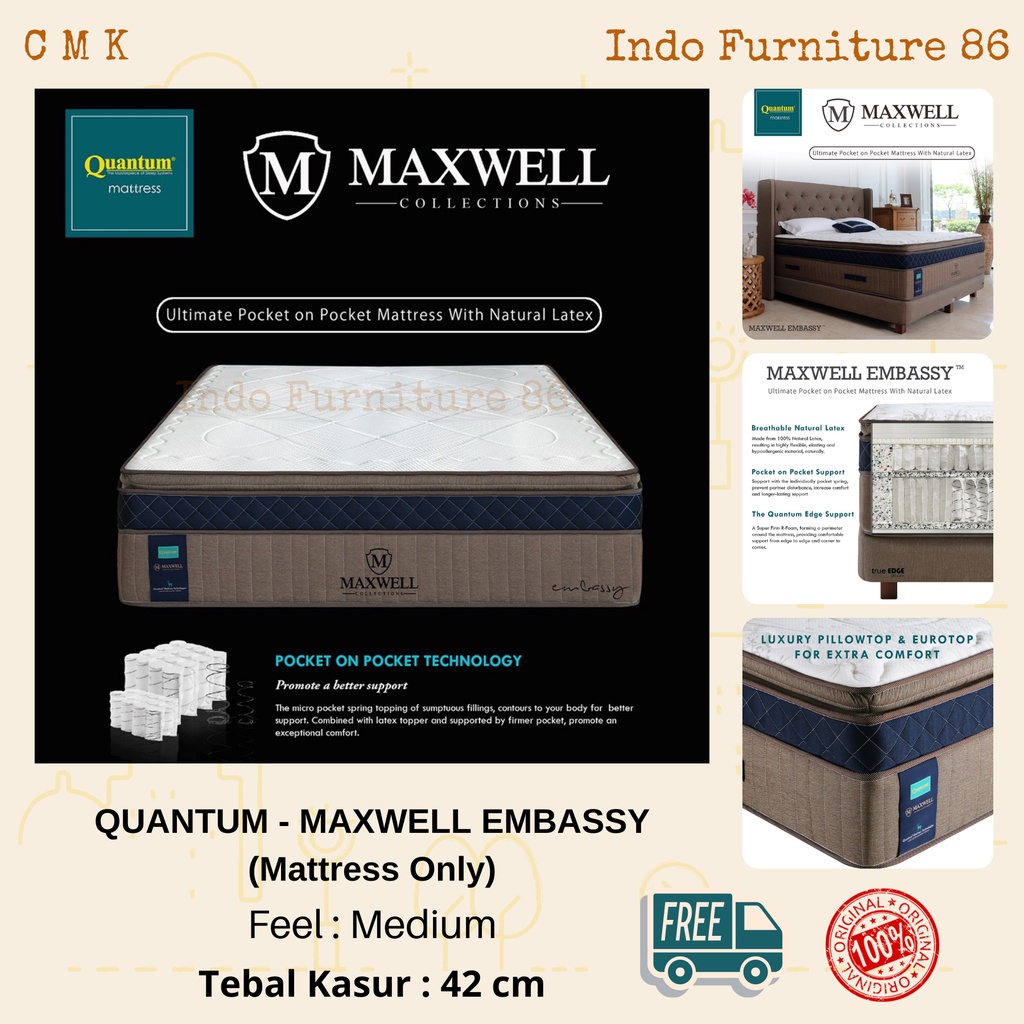 Kasur Quantum Maxwell Embassy Mattress Only - Kasur Springbed