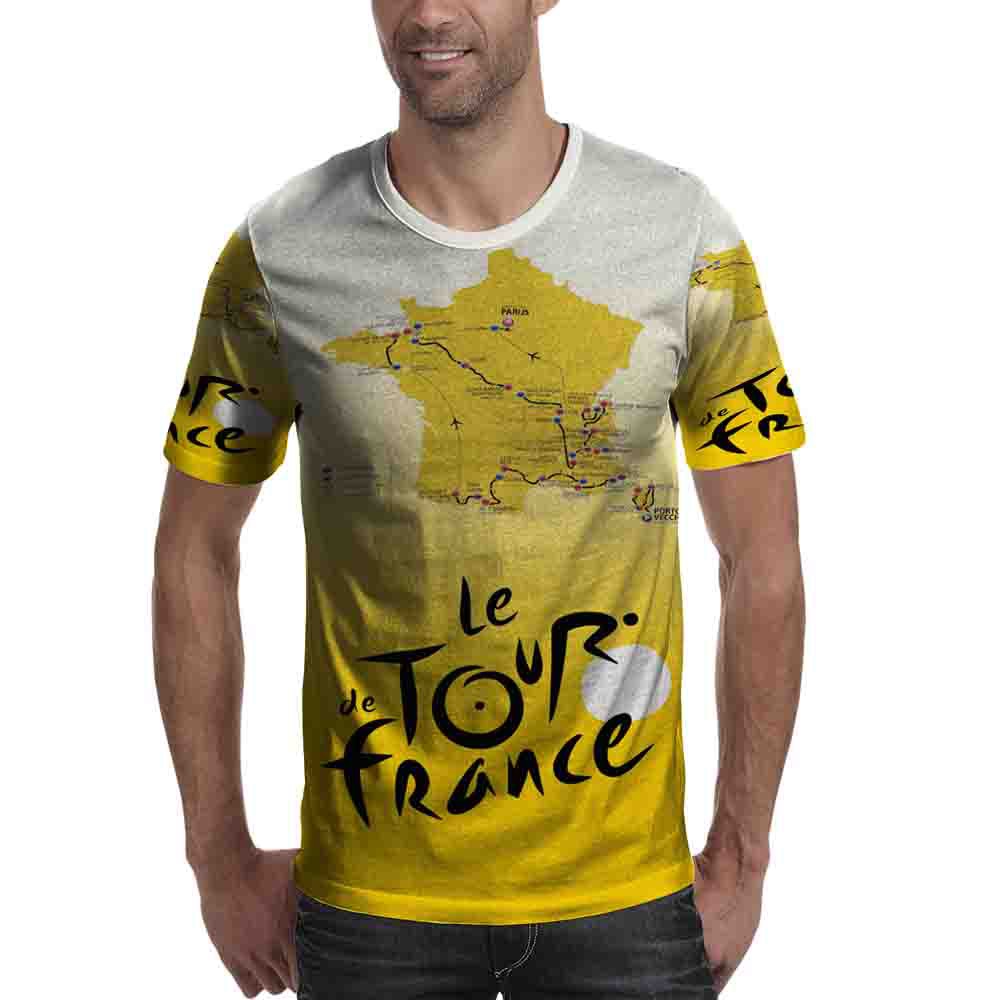 Tour de France Kaos Fullprint Bahan Polyester