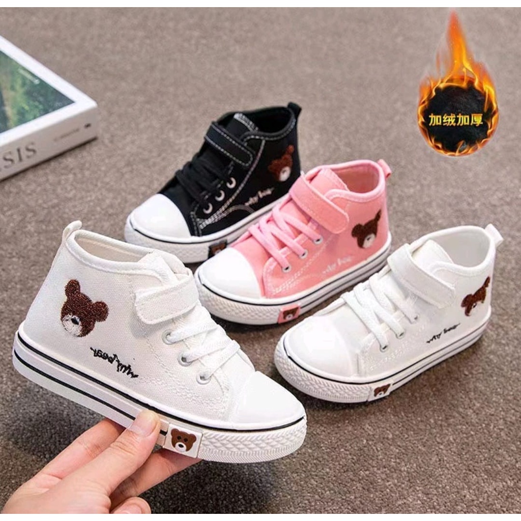 JESSY_SEPATU SNEAKERS HIGHWAITS ANAK LAKI2 DAN PEREMPUAN VELCRO AS176