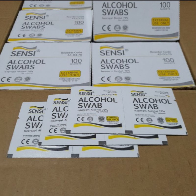 Alkohol Swab Sensi Kapas Alkohol Tisu Alcohol Pads