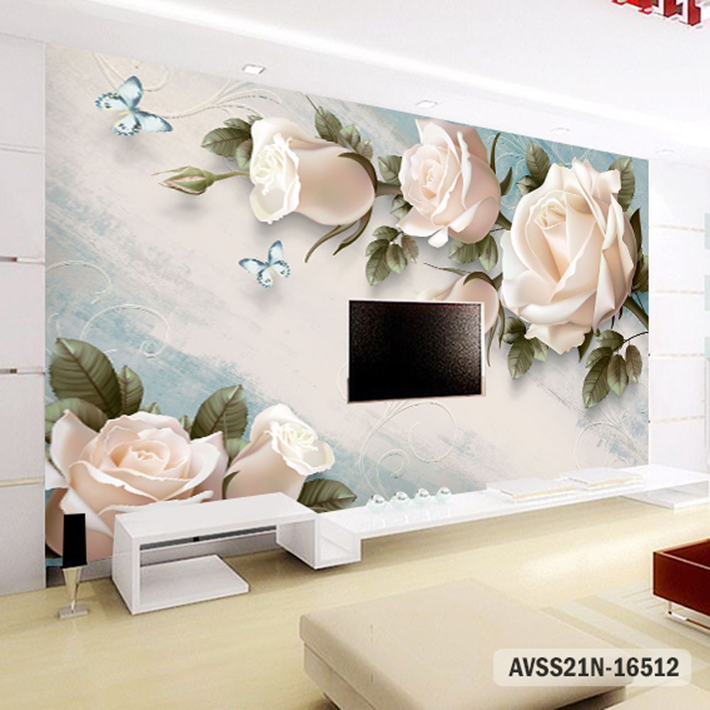 Wallpaper Custom Floral 3d, Wallpaper Dinding 3d, Wallpaper Custom 3d,Wallpaper Bunga 3d, wallpaper 