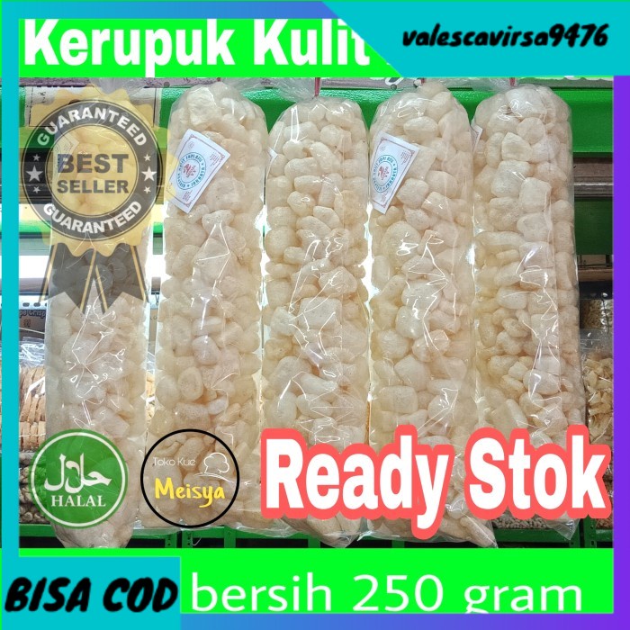 

⭐BISA COD⭐ KERUPUK KULIT HALAL /KRUPUK JANGEK/RAMBAK ISI 250 GRAM - 250 gram