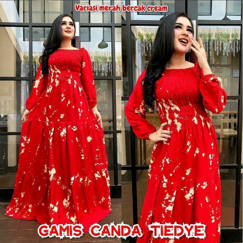 BISA COD // TIE DYE BAJU GAMIS RAYON SERUT FIT TO XL LD 110 // HOME DRESS BAJU GAMIS RAYON