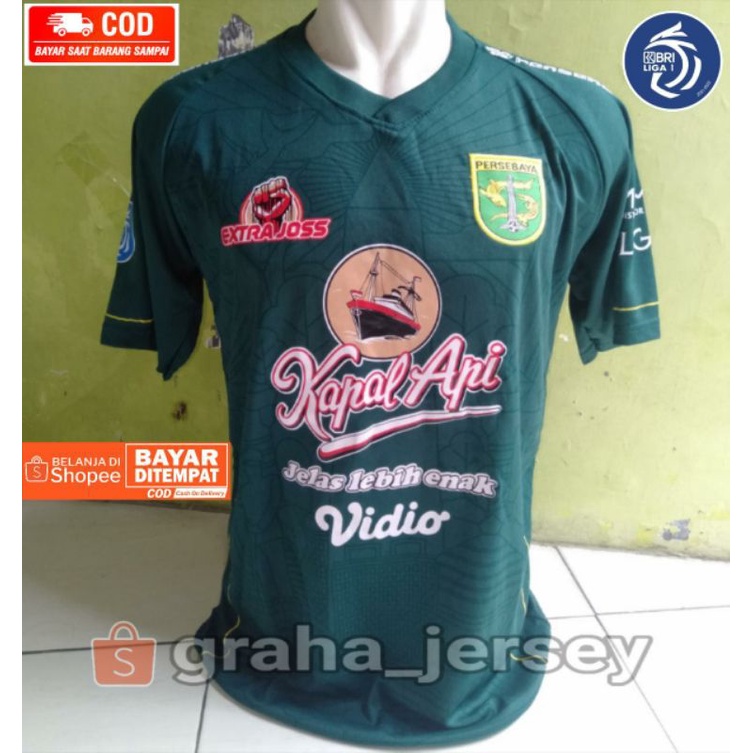 Jersey Persebaya Home 2021 - 2022 BRI Liga 1 Hijau Surabaya Terbaru Lokal