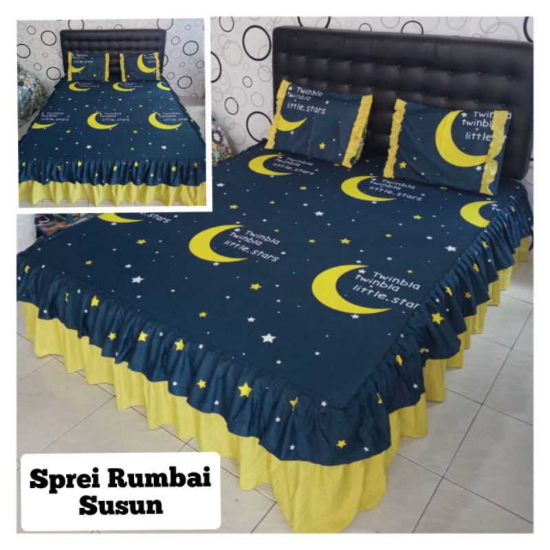 Sprei Rumbai Susun Ukuran 180x200