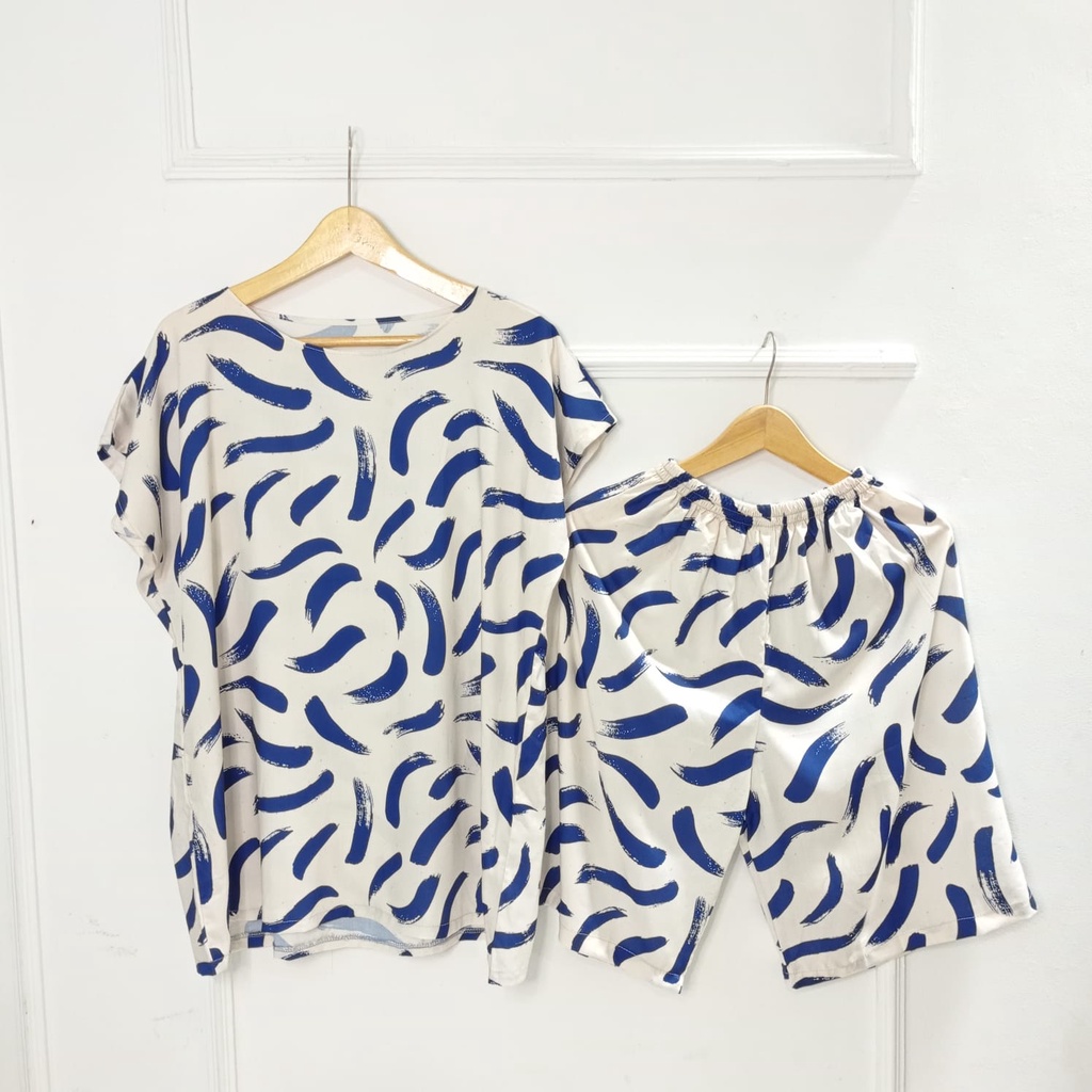 baju tidur wanita celana pendek - setcel rayon polos murah - setelan pendek wanita jumbo ld 120 - one set rayon jumbo lengan pendek-3