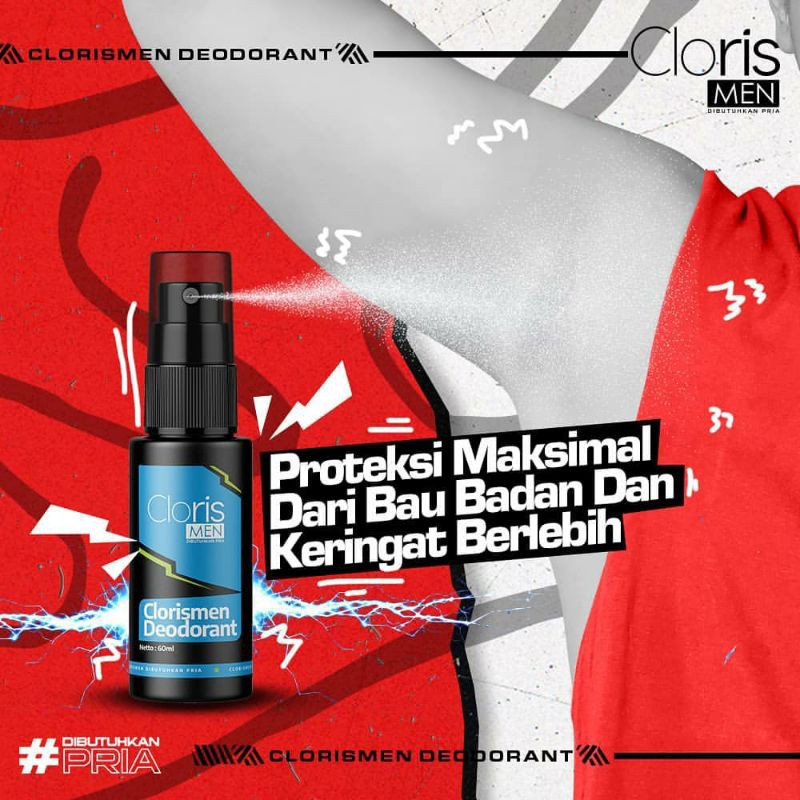 CLORIS MEN DEODORANT | CLORIS DEODORAN | CLORISMEN | DEODORAN SPRAY| CLORIS | BEBAS BAU BADAN