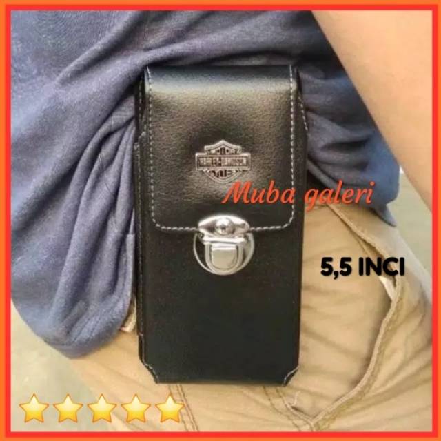 DOMPET HP TAS PINGGANG PRIA KULIT SINTETIS