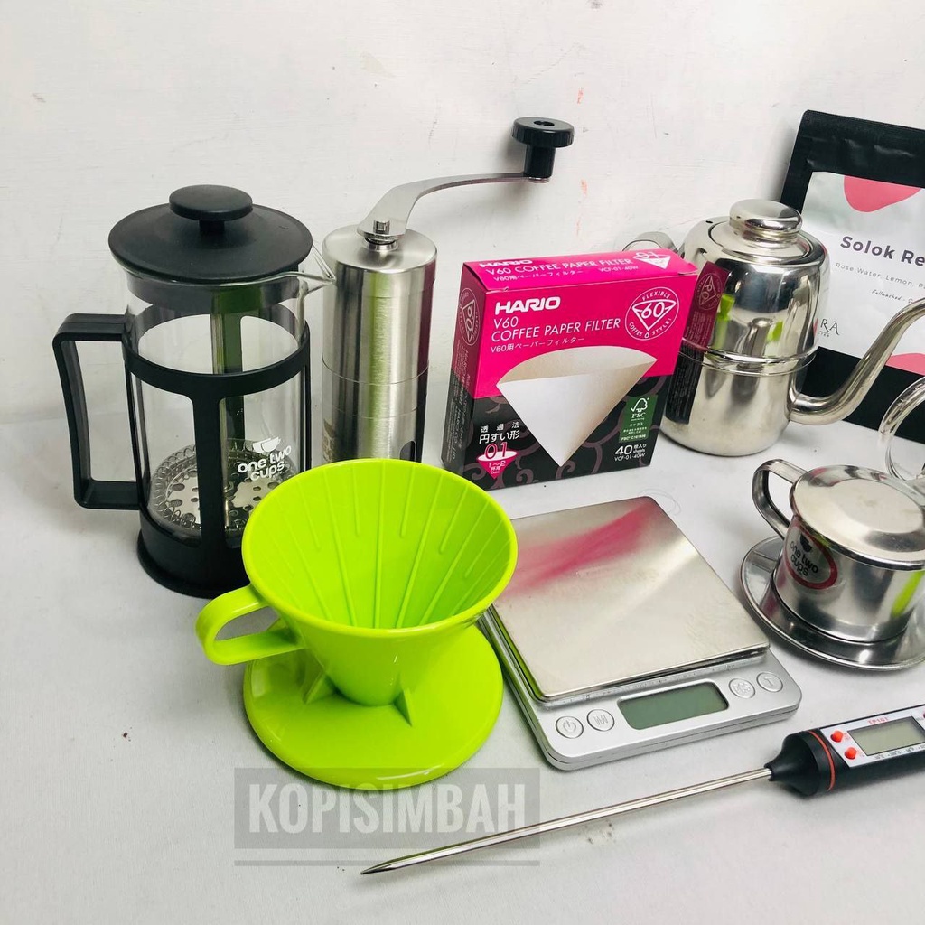 Paket Hemat Homebrewer Alat Seduh Rumahan Pembuat Kopi Manual Brew V60 Coffee Maker-1