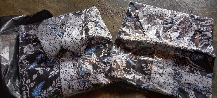 Kemeja Batik Lengan Pendek Blarak Biru