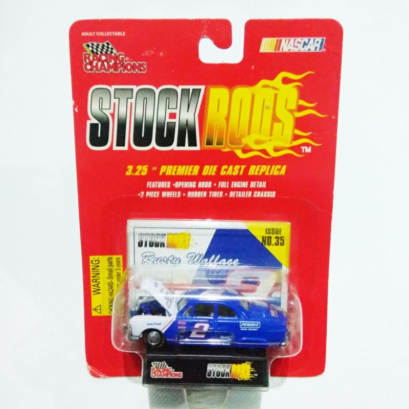 Nascar No 2 Penske Mobil1 Rusty Wallace 50 Ford Coupe Stock Rods RACING CHAMPIONS card