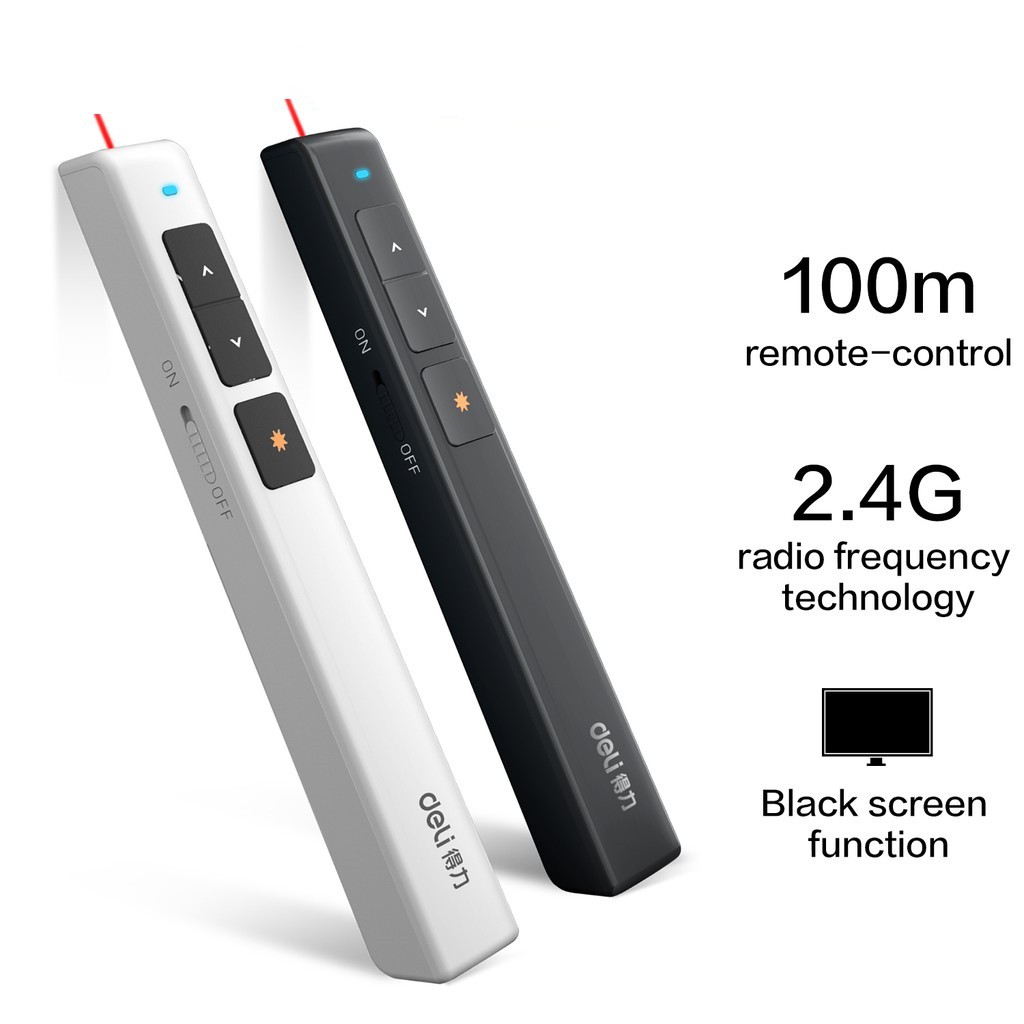 LASER POINTER WIRELESS DELI 2802P PEN LASER PRESENTASI BAGUS