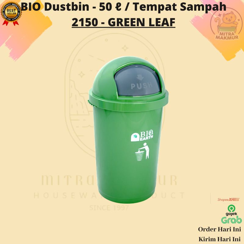 2150 GREEN LEAF - BIO Dustbin - 50 ℓ / Tempat Sampah 50 Liter