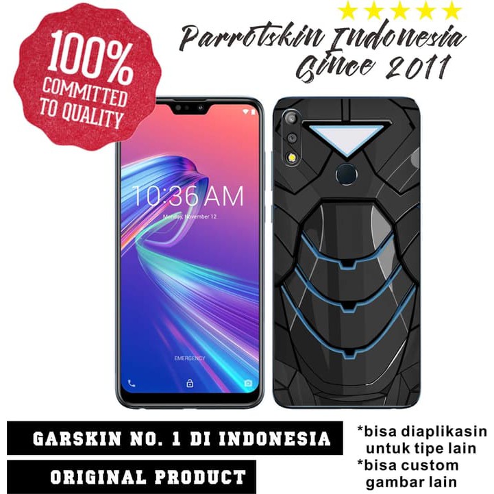 Garskin Skin Zenfone Max Pro M2 black ironman case Style edition