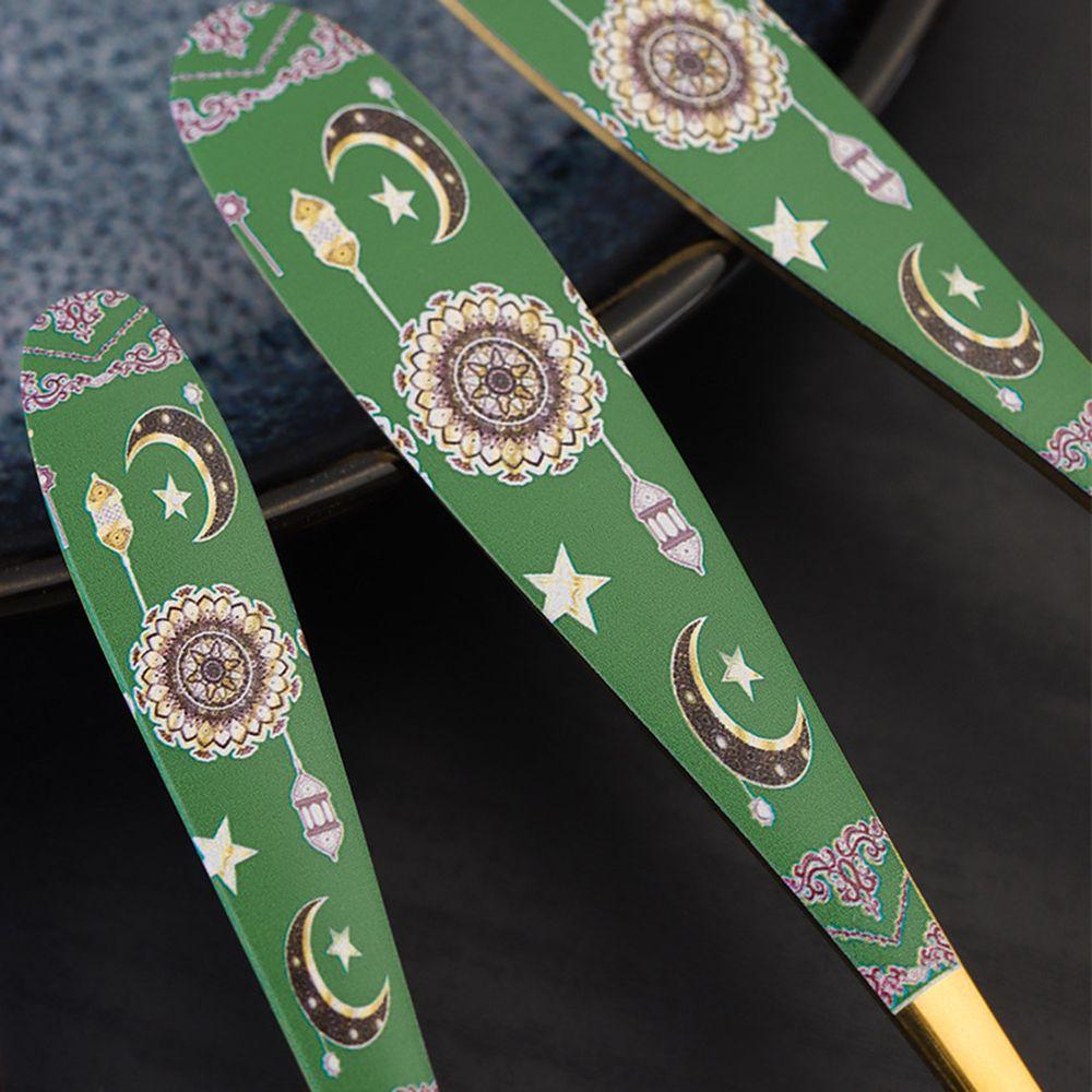 Set Sendok Dan Garpu Bahan Stainless Steel Untuk Hadiah Ramadhan