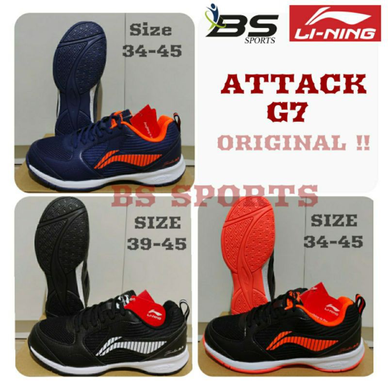 SEPATU BADMINTON SEPATU LINING ATTACK G7 ORIGINAL 100% 