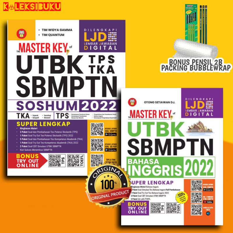 SBMPTN SOSHUM 2022 / MASTER KEY OF UTBK TPS-TKA SBMPTN SOSHUM 2022/BAHASA INGGRIS 2022